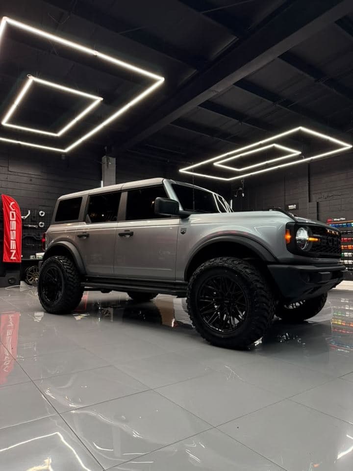 Ford Bronco — Lifted, on mud-terrain tires (Performance Suspension)