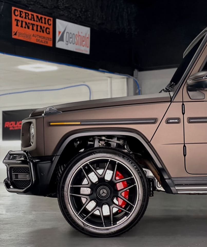 Mercedes-AMG G 63 — Satin bronze, red calipers (Premium Vinyl Wrap)